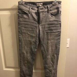 Gray slim cut jeans